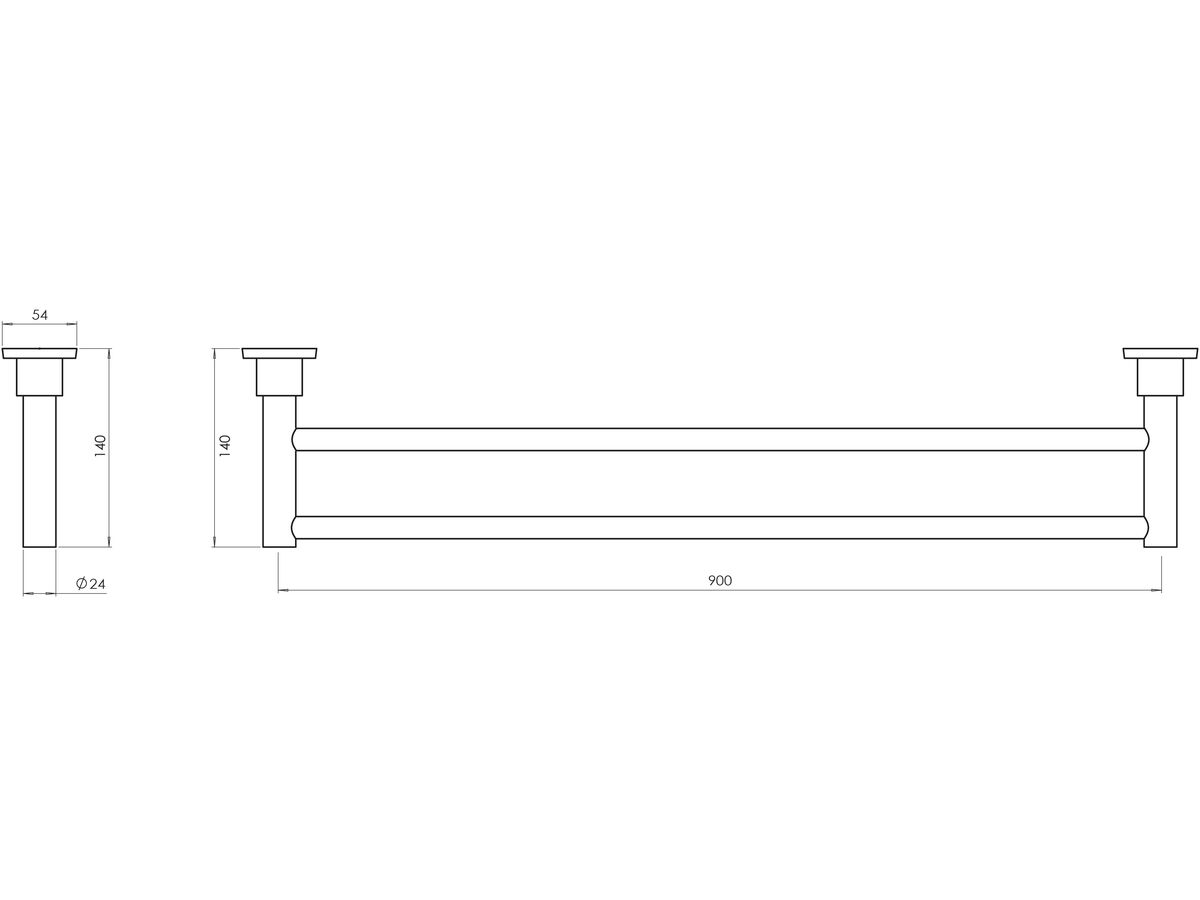 Reece Phoenix Gen X Double Towel Rail 900mm Chrome