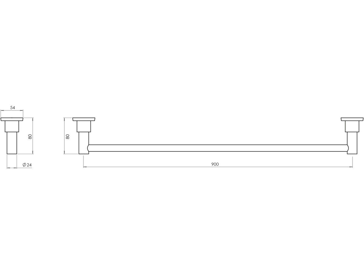 Reece Phoenix Gen X Single Towel Rail 900mm Chrome
