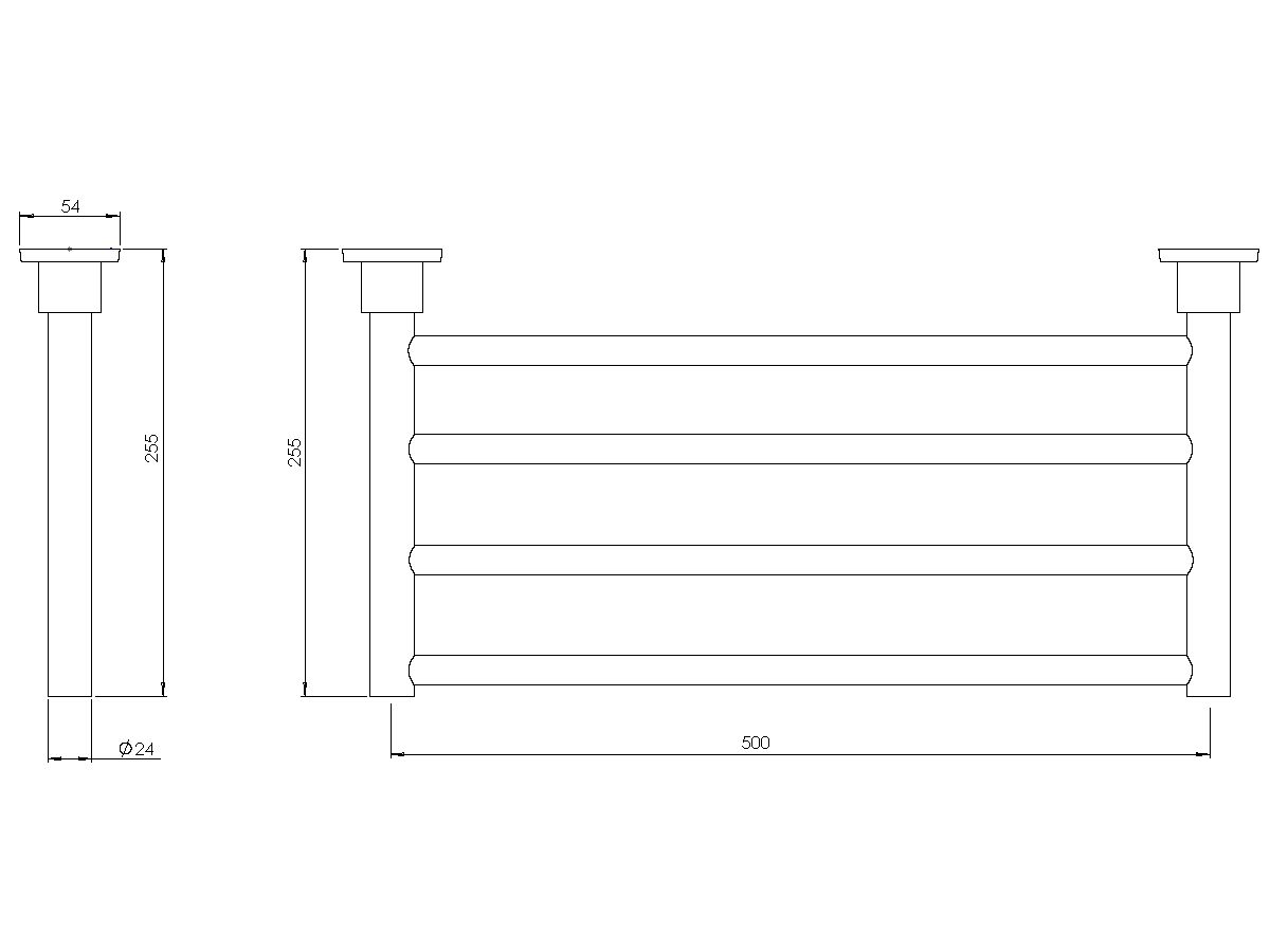 Reece Phoenix Gen X Towel Rack 500mm Chrome