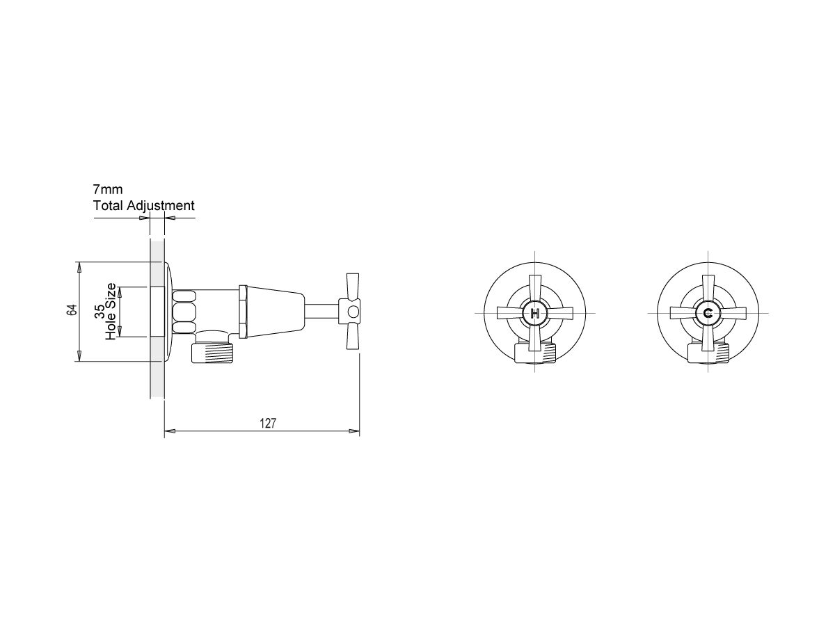 Reece Phoenix Gen X Washing Machine Stops Chrome