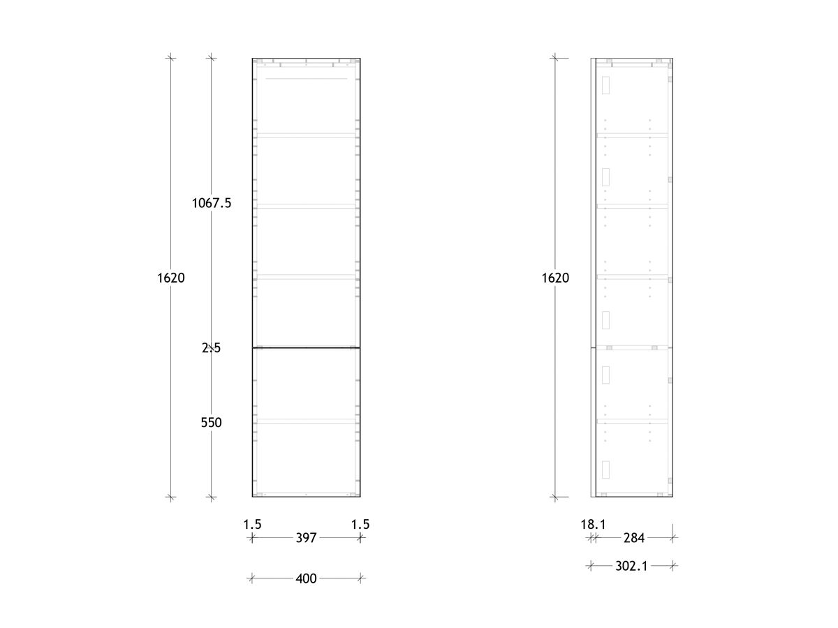 Reece Posh Domaine Wall Hung Tallboy