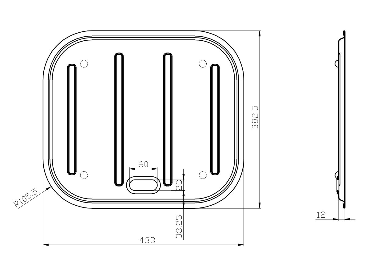 Reece Posh Solus MK3 Drainer Tray Stainless Steel