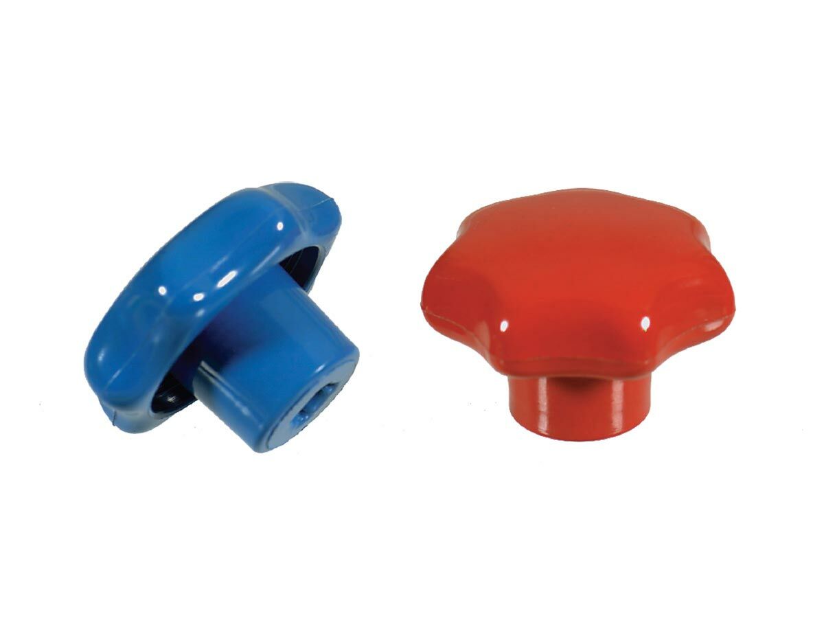 reece Refco M4 Manifold Knob Set Blue & Red (Pack 2)