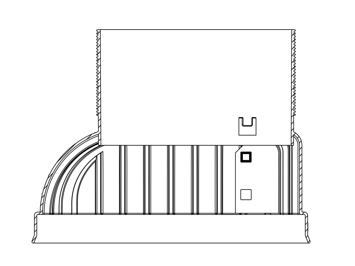 Reece Rehau Awashaft PP Cone With Ladder 800mm