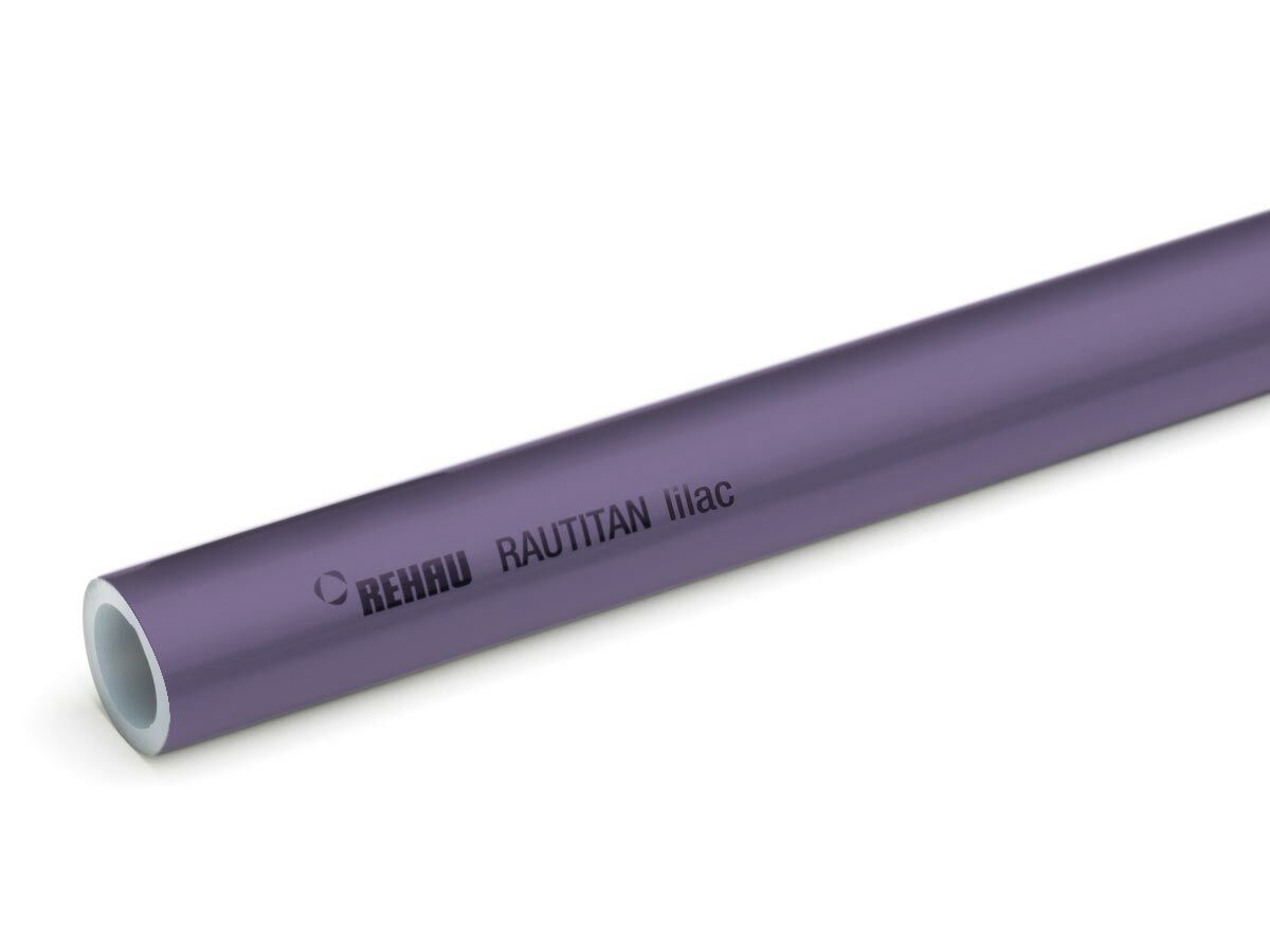 reece Rehau Rautitan Pipe 63mm Lilac Straight (5mtr)