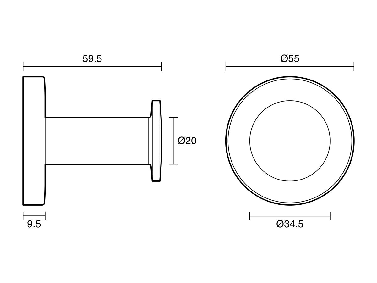 Reece Roca Ona Robe Hook Chrome