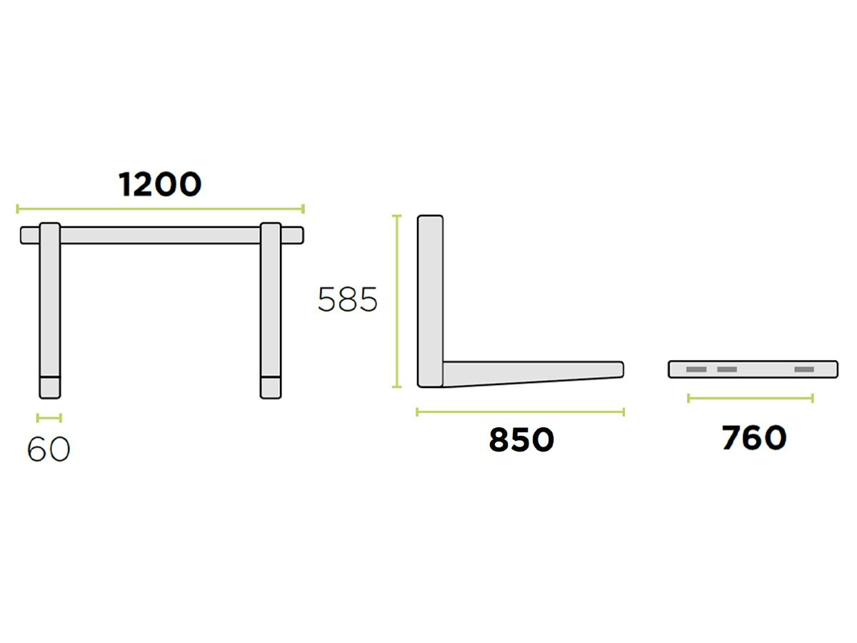 Reece Rodigas Ref Wall Bracket 100kg 1200W850D