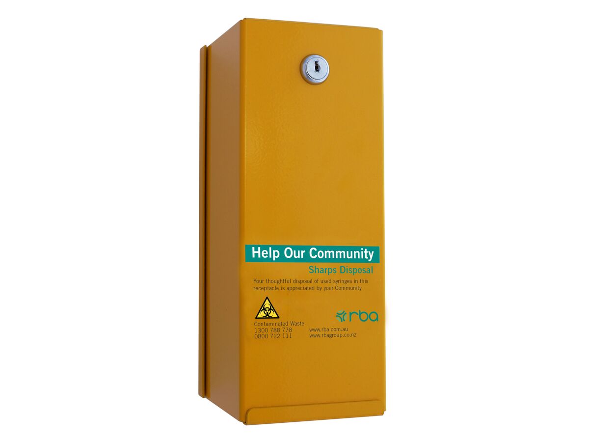 reece Sharps Disposal Box Yellow Lockable