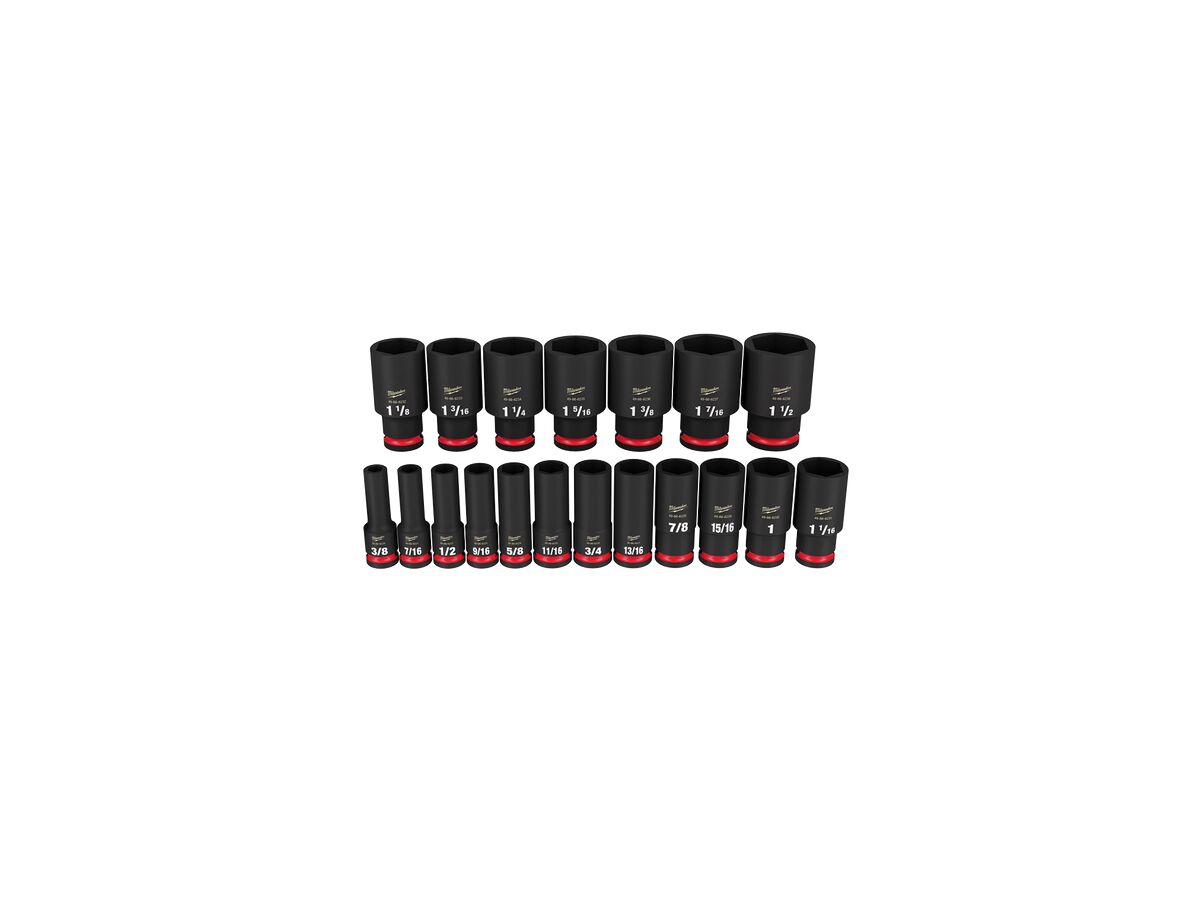 Reece Shockwave Impact 1/2 Socket Set 19 Piece