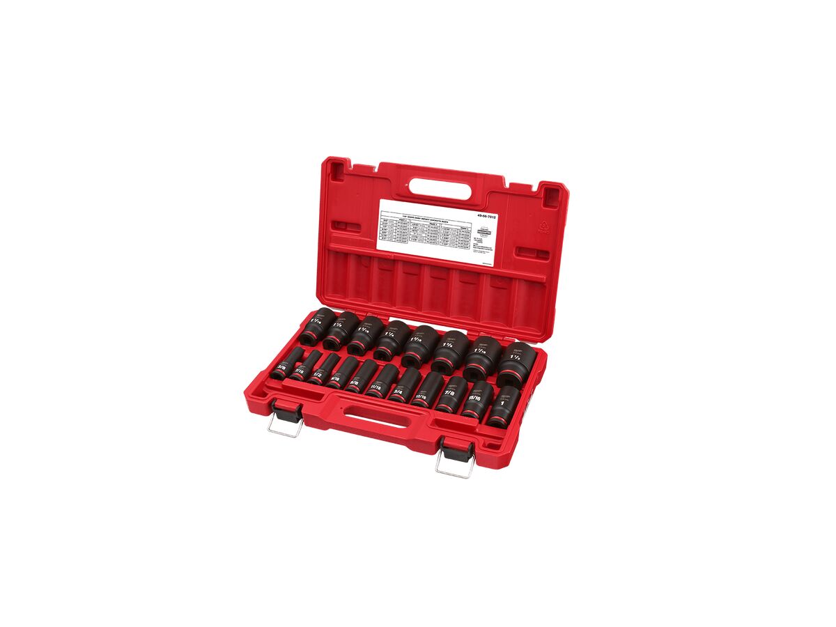 reece Shockwave Impact 1/2 Socket Set 19 Piece