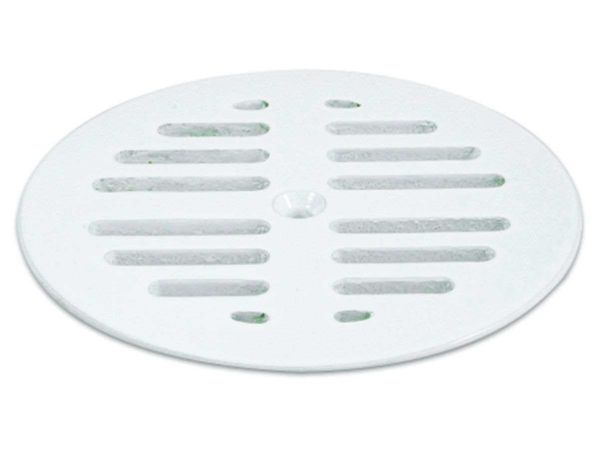 reece Shower Grate Slotted Brass White 80mm