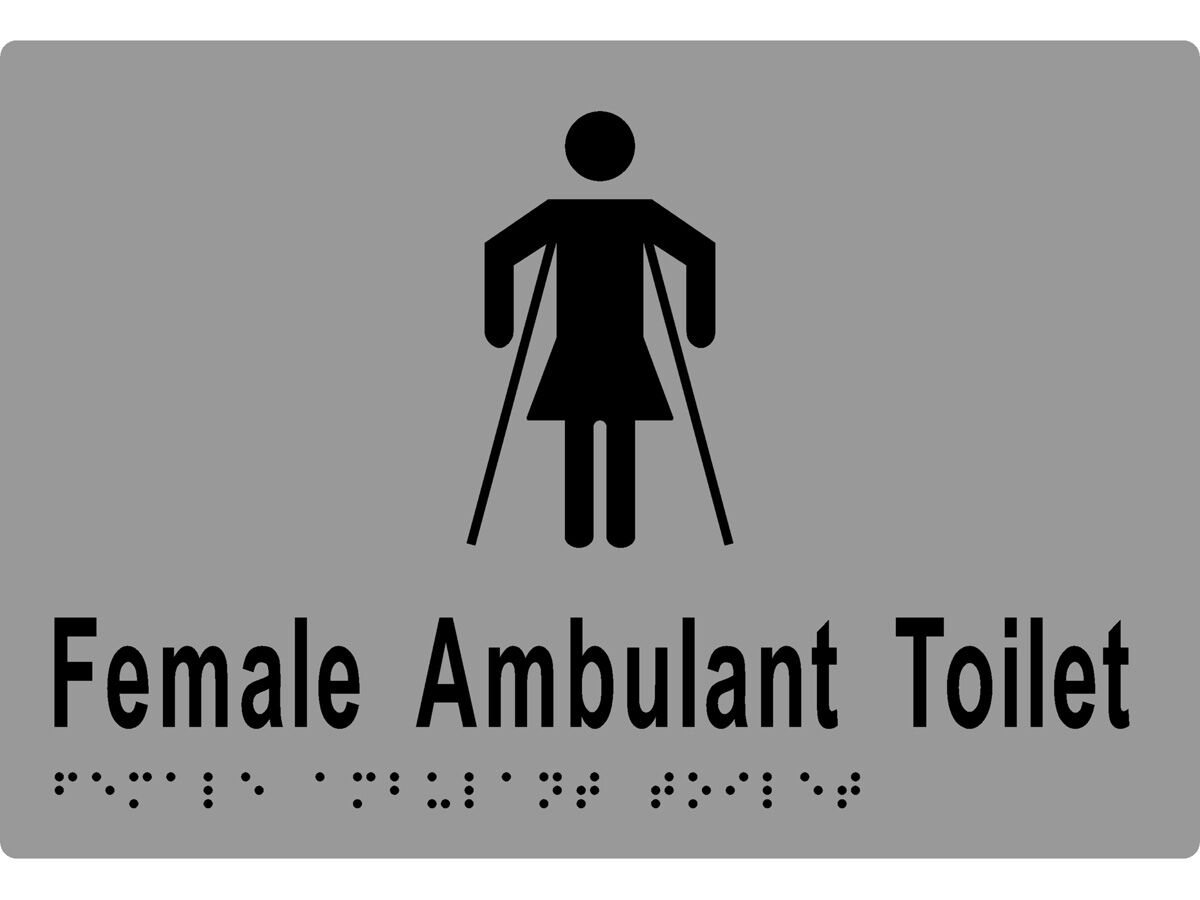 reece Sign Braille Female Amb Wc Stainless Steel