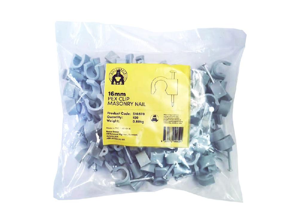 Reece Silverback Pex Clip 16mm Masonary Nail (100)