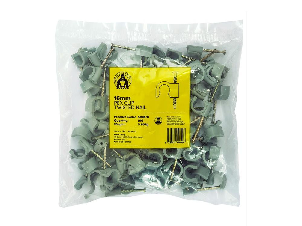 Reece Silverback Pex Clip 16mm Twist Nail (100)