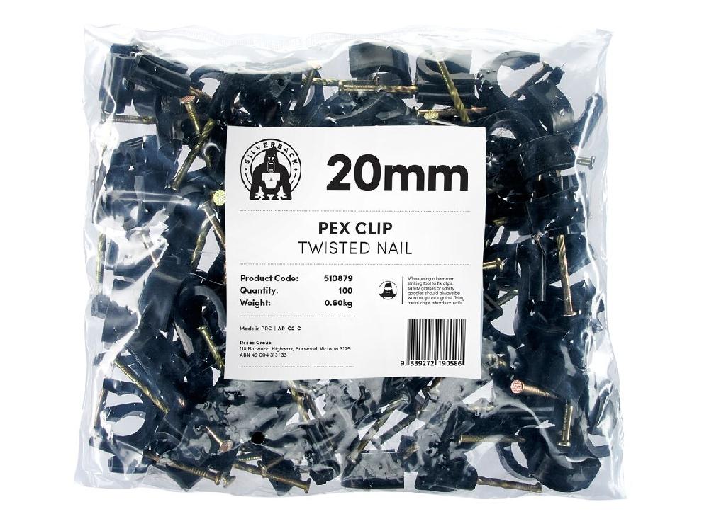 Reece Silverback Pex Clip 20mm Twist Nail (100)