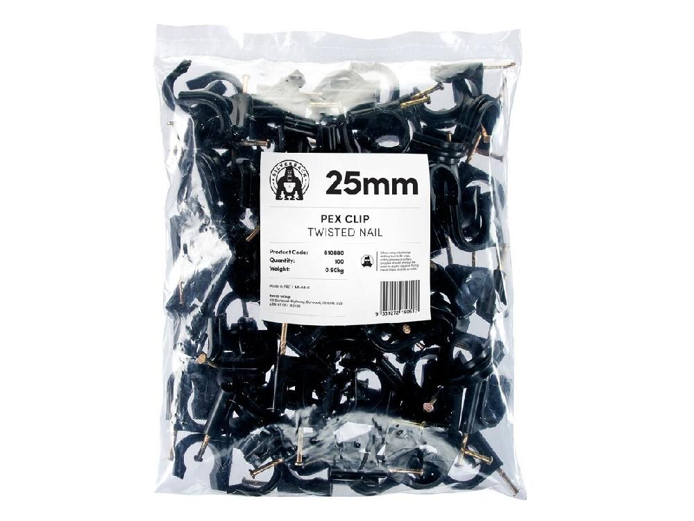 Reece Silverback Pex Clip 25mm Twist Nail (100)