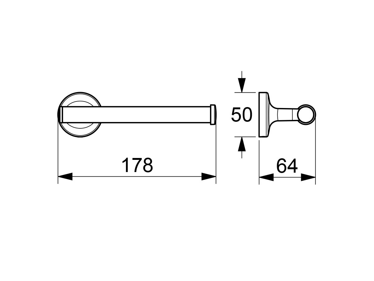 Reece Sonia E-Plus Spare Toilet Roll Holder Chrome