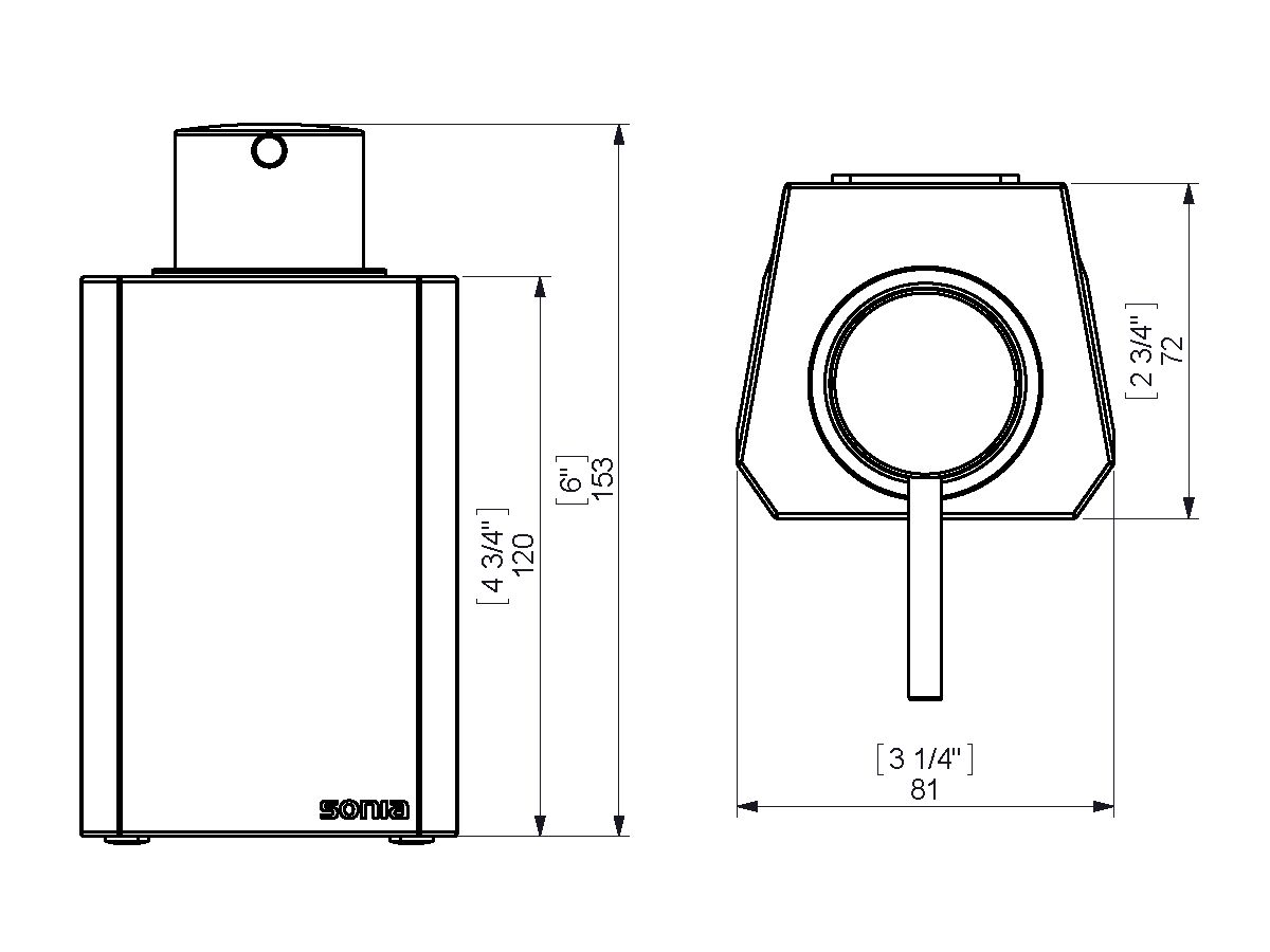 Reece Sonia S2 Wall Mounted Soap Dispenser White