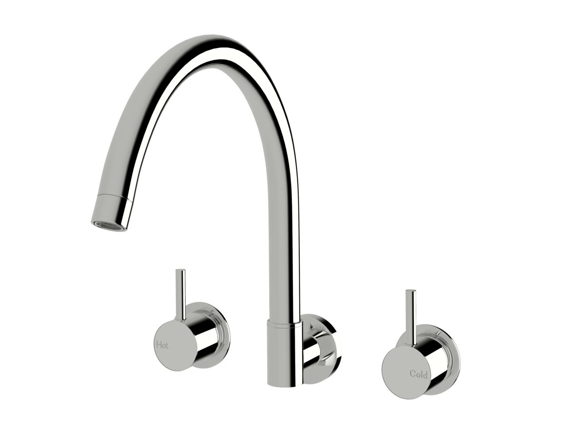 reece Sussex Scala Wall Spa Set Curved Chrome