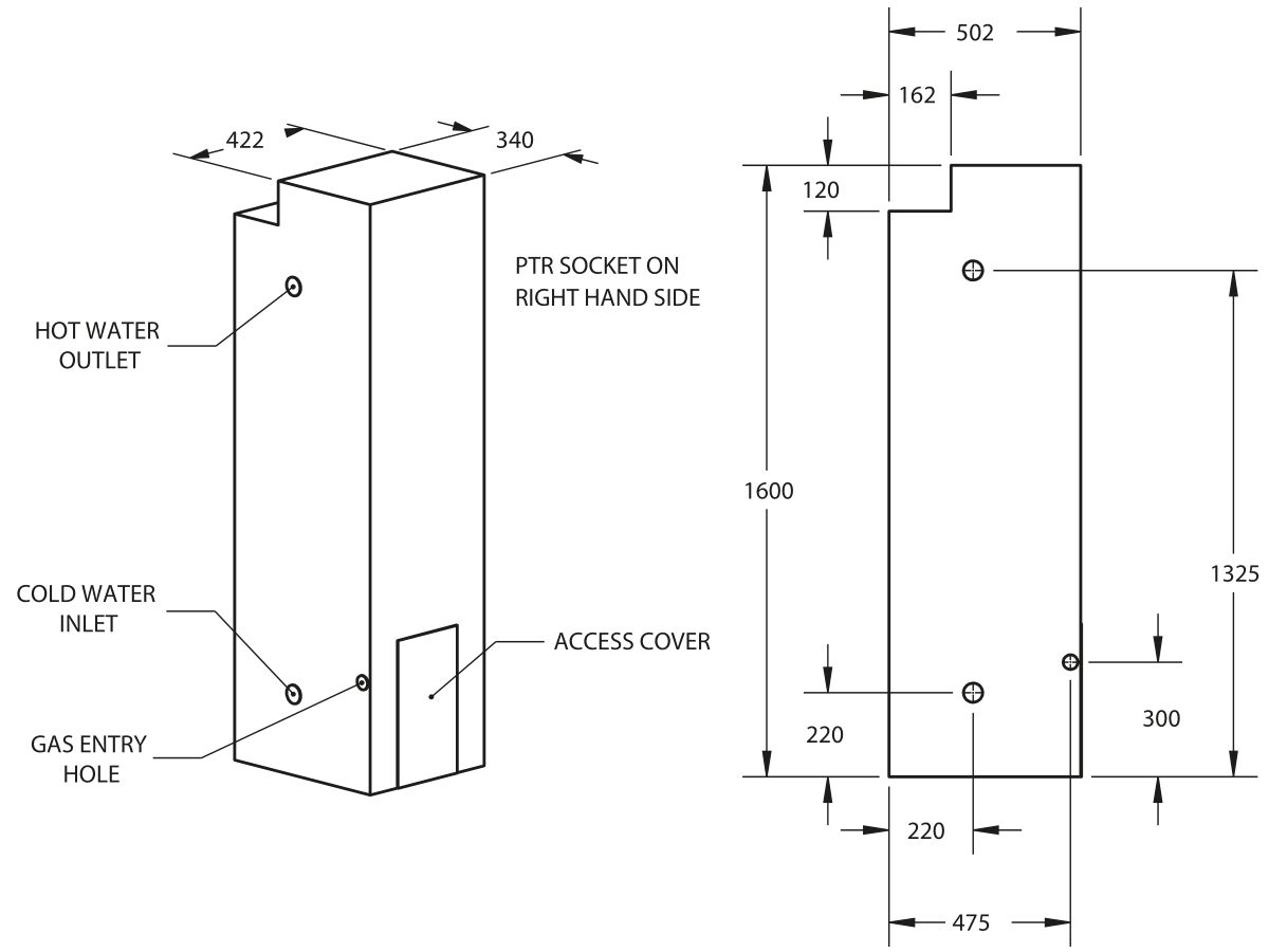 Reece Thermann 4 Star 135L LPG Hot Water System