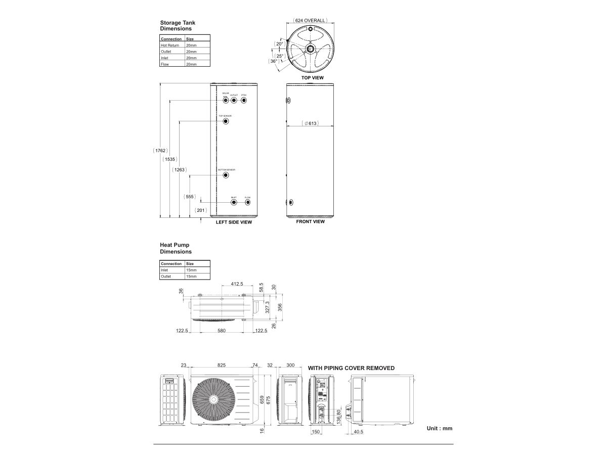 Reece Thermann X Split Heat Pump Kit THP45x315