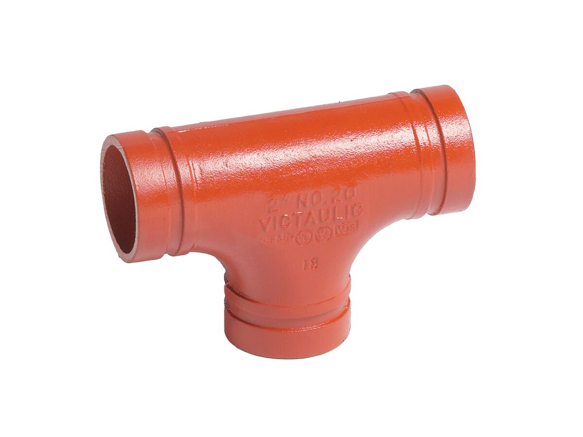 reece Victaulic S/20 Tee Orange Painted 32mm (42)