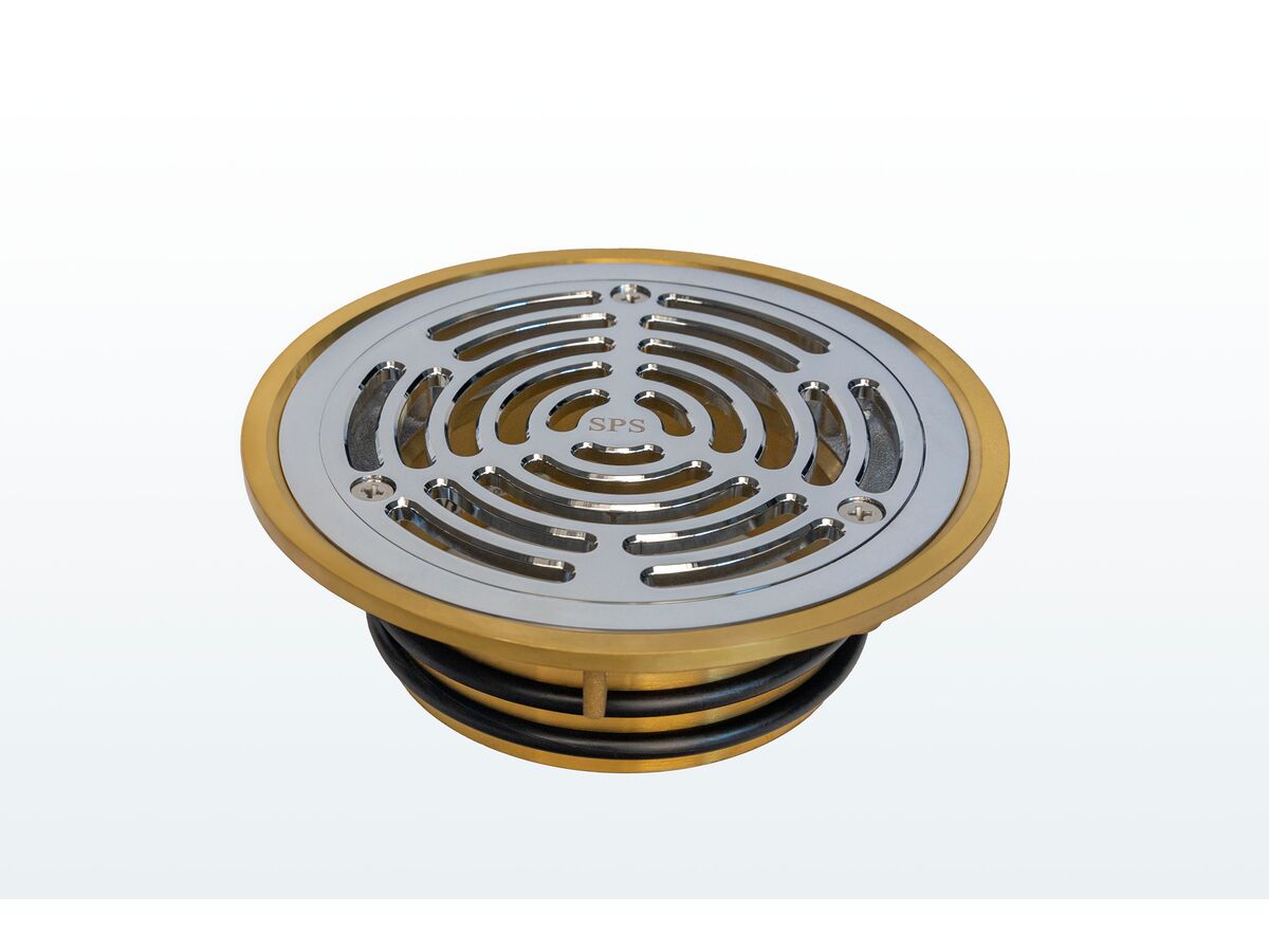 reece Vinyl Floor Waste PVC 100mm Chrome Complete