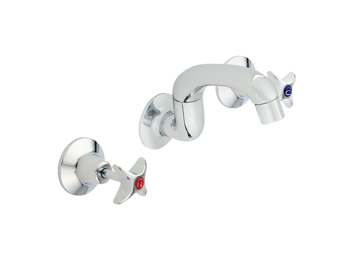 reece Wall Mounted Sink Set w/ Upswept Swivel