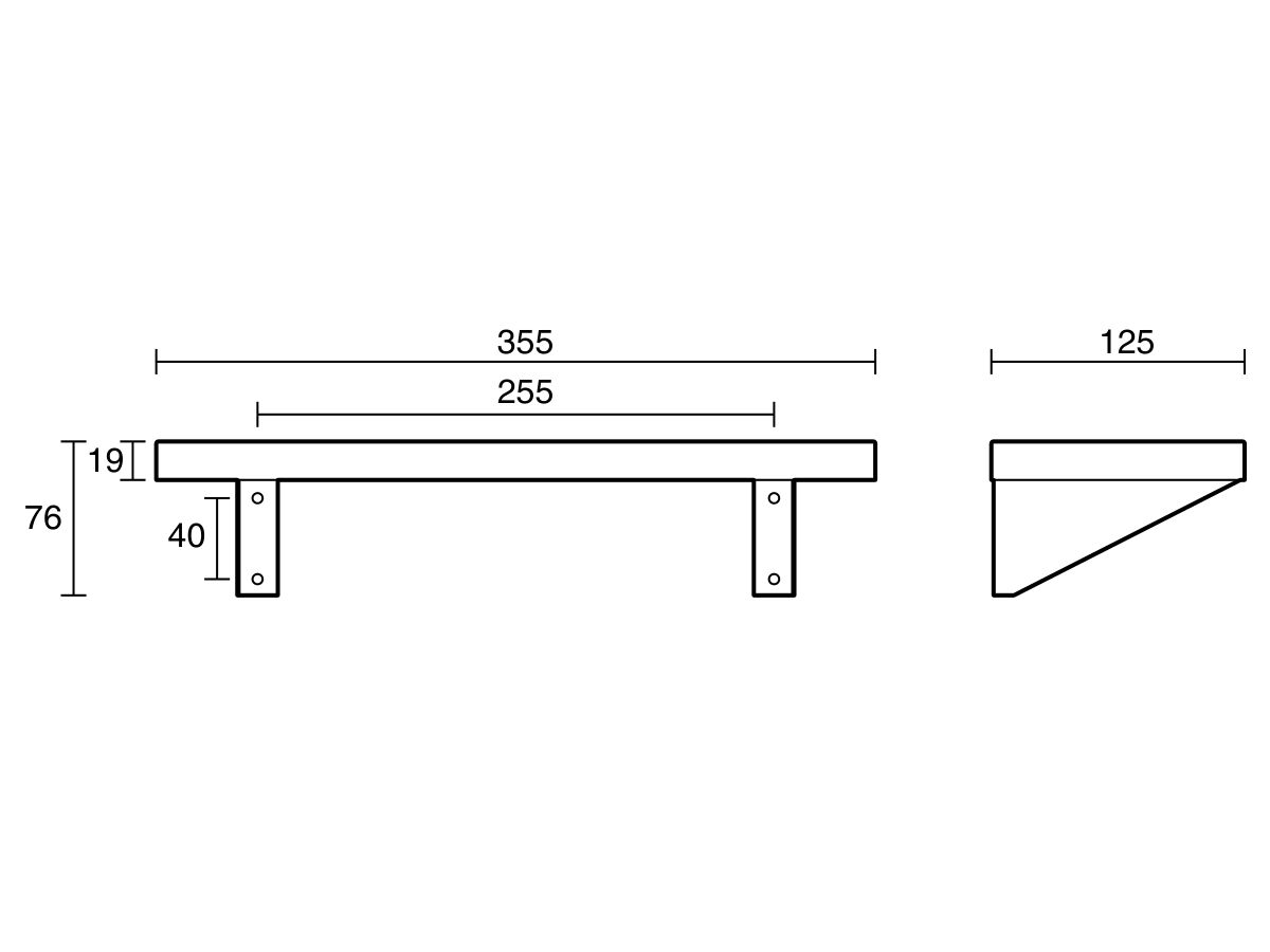 Reece Wolfen Utility Shelf Brushed Stainless Steel