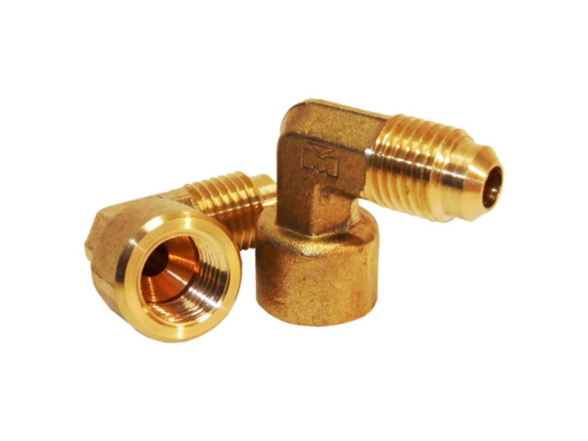 reece Refrigeration Brass Elbow 1/4" MFL X 1/4" FFL (Packet 1)