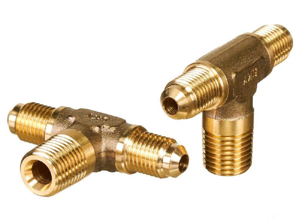 reece Refrigeration Brass Tee 1/4 MFL X 1/4 MFL X 1/4 MBSP (Packet 1)