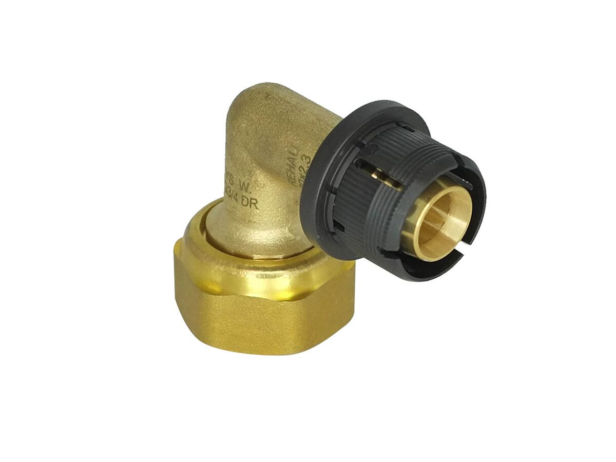 reece Rehau Edge Bent Tap Connector with Seal & Nut 16mm