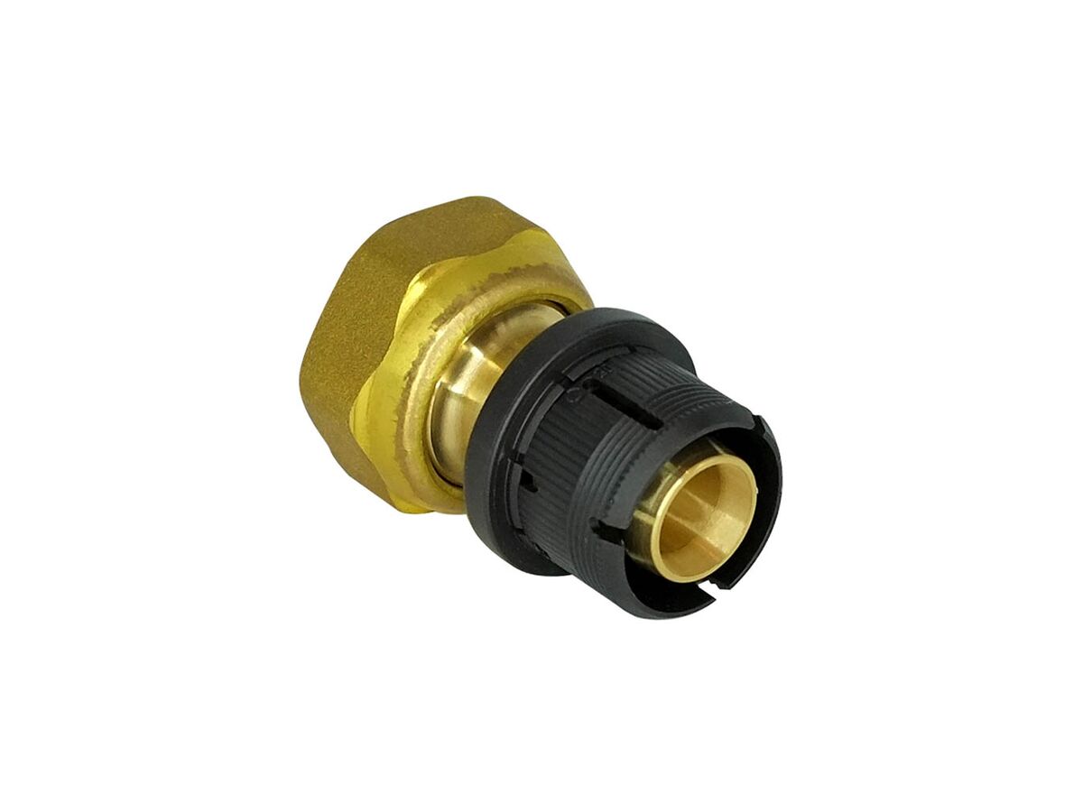reece Rehau Edge Straight Tap Connector with Gasket 20mm x 3/4" Nut