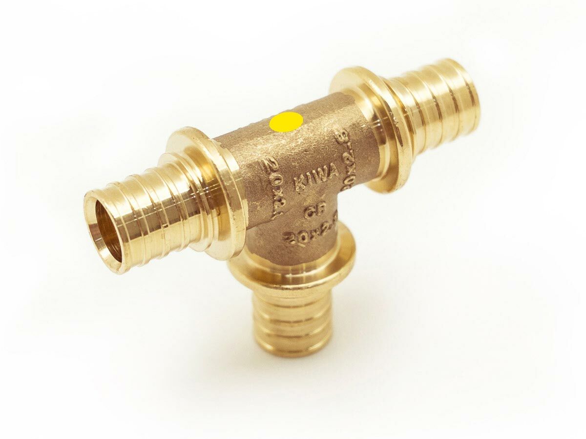 reece Rehau Rautitan Brass No.28 Tee 16mm x (20mm) x 16mm