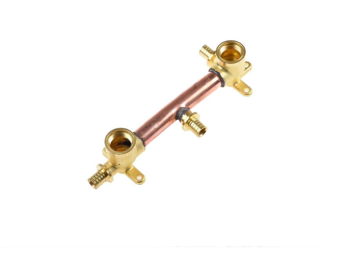reece Rehau Rautitan Shower Breech Left Hand Right Angle - Right Hand Straight 6"