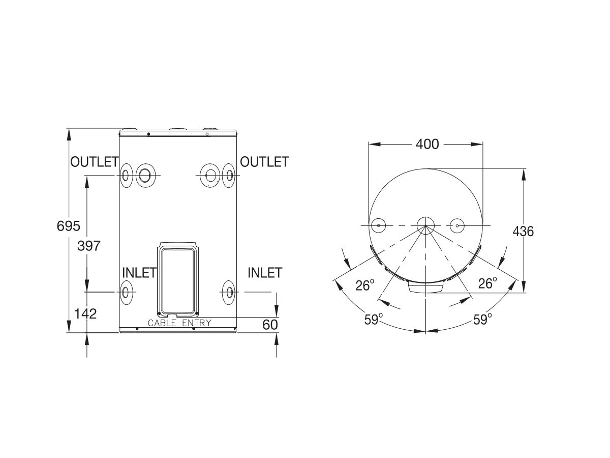 Reece Rheem 50L 3.6kW Single Element Electric Hot Water System