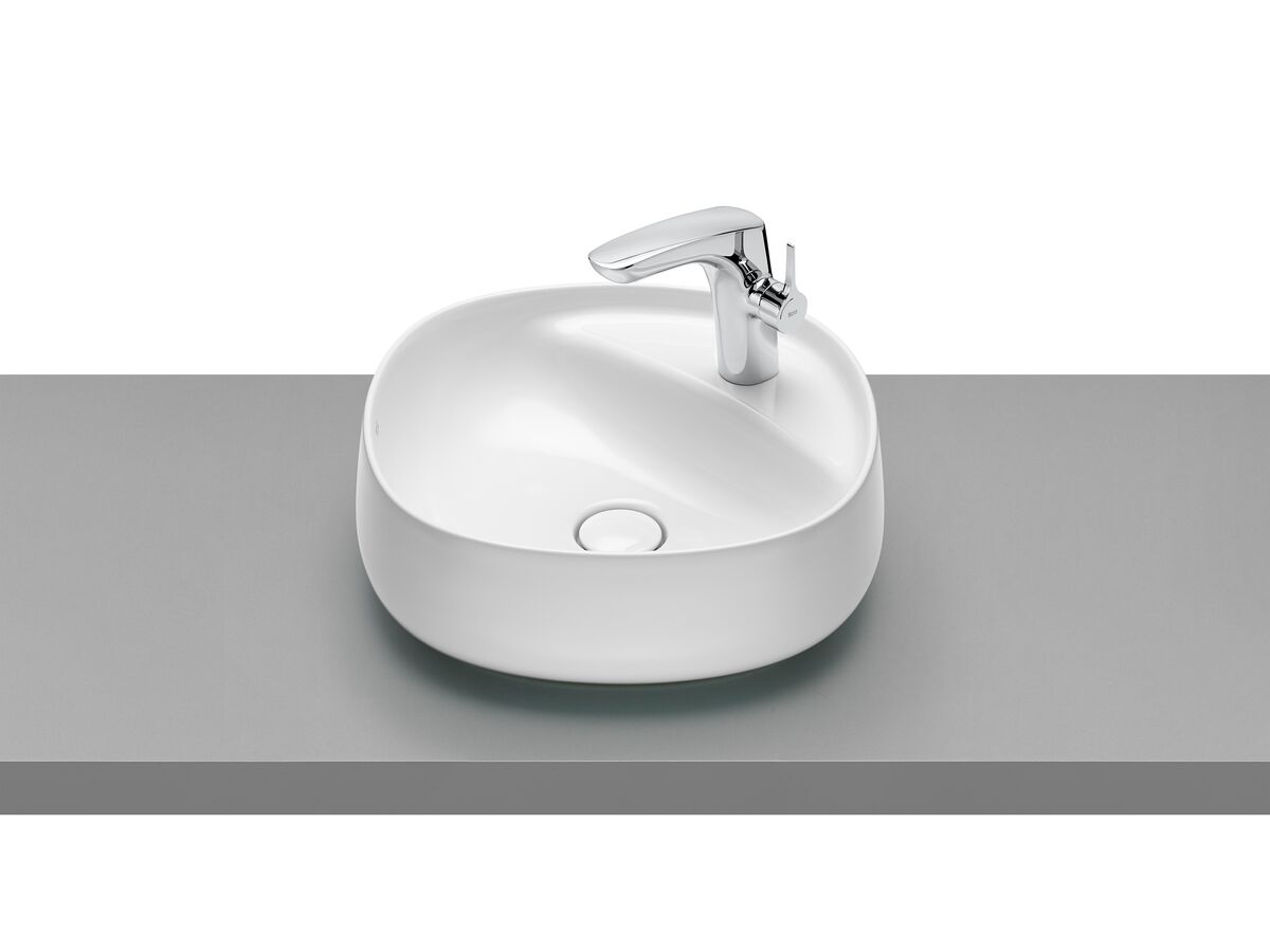 reece Roca Beyond Above Counter Basin 1 Taphole 455mm White reece Roca Beyond Above Counter Basin 1 Taphole 455mm White