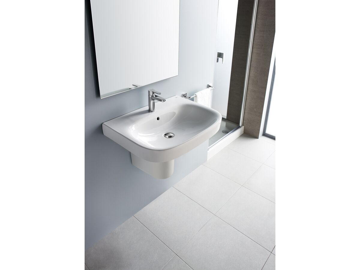 Reece Roca Debba Wall Basin With Fixing Kit 500mm 1 Taphole White