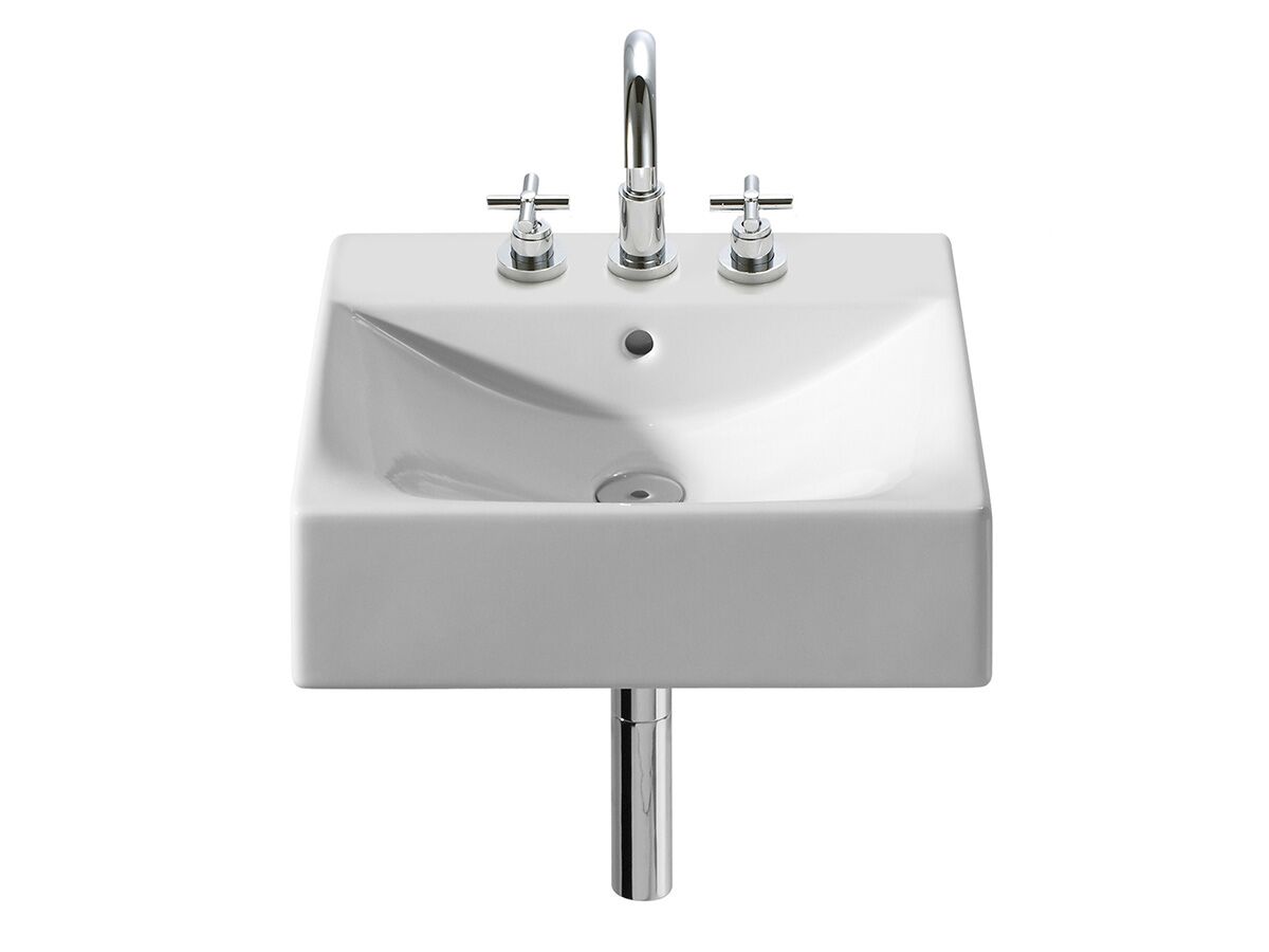 Reece Roca Diverta 470 Wall/Above Counter Basin 3 Taphole With Fixing Kit White