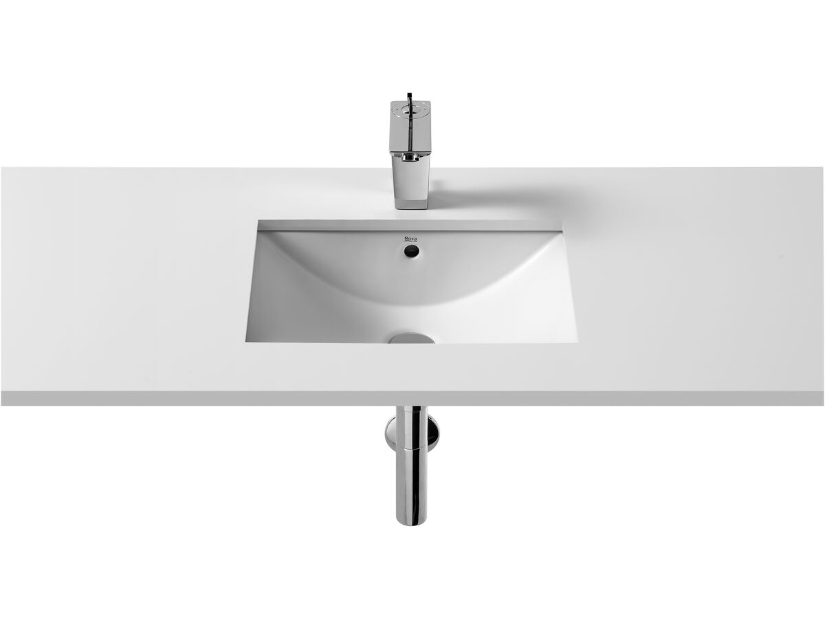 reece Roca Diverta Undercounter Basin with Overflow No Taphole 500mm White reece Roca Diverta Undercounter Basin with Overflow No Taphole 500mm White