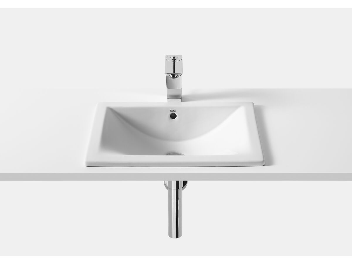 reece Roca Diverta Vanity Basin No Taphole 500mm x 380mm White reece Roca Diverta Vanity Basin No Taphole 500mm x 380mm White