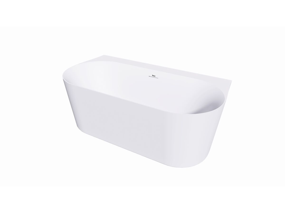 reece Roca Inspira Back to Wall Bath 1650mm x 850mm Overflow White