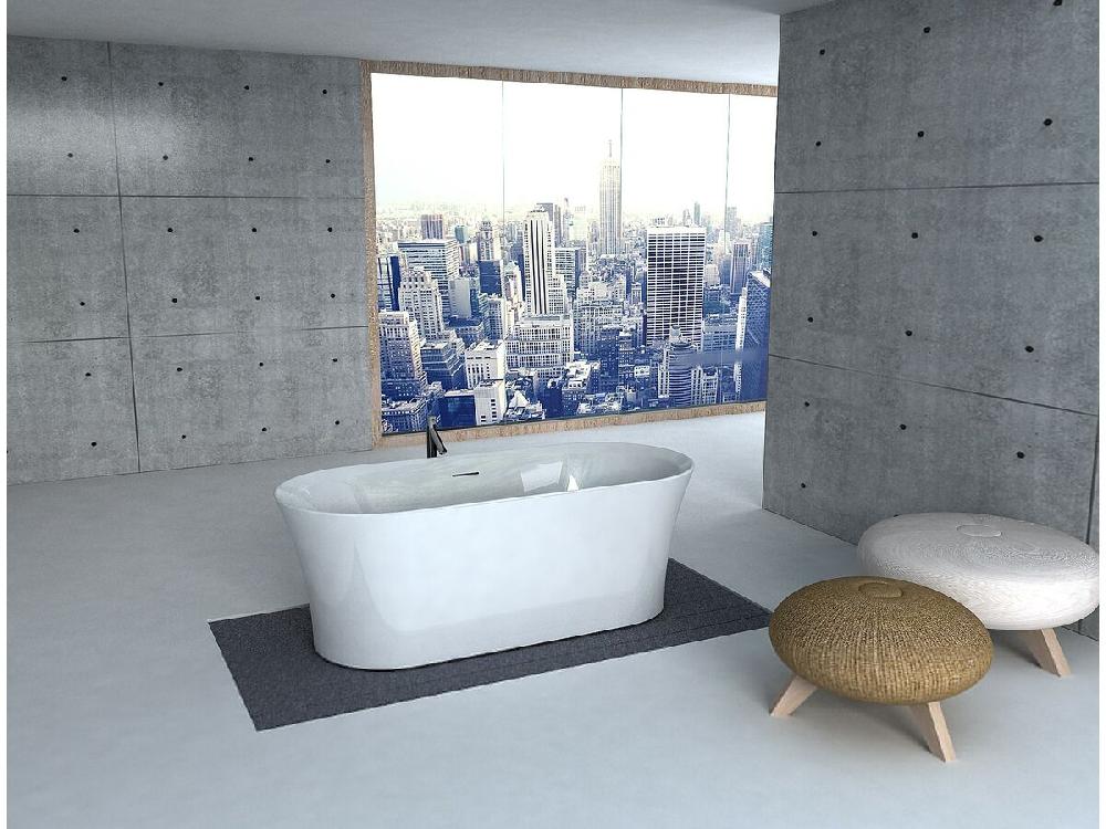 Reece Roca Inspira Freestanding Bath With Overflow 1800mm X 800mm White
