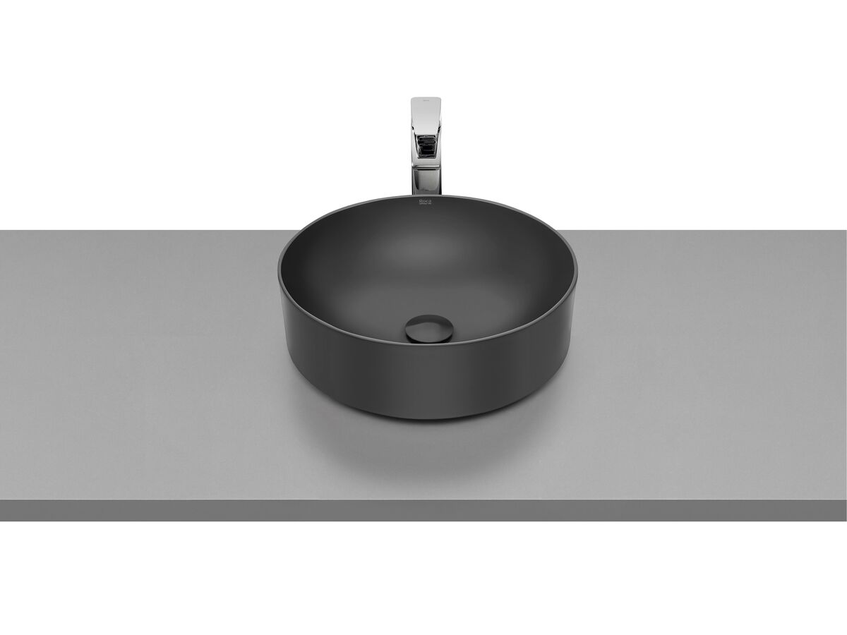 reece Roca Inspira Light Round Above Counter Basin 370mm Matte Black reece Roca Inspira Light Round Above Counter Basin 370mm Matte Black