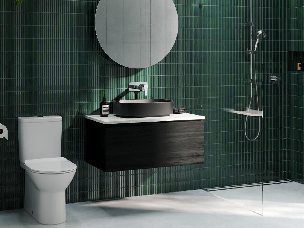 Reece Roca Inspira Light Soft Square Above Counter Basin 500mm X 370mm Matte Black