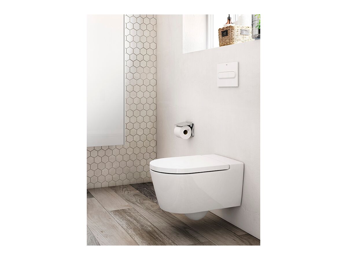 Reece Roca Inspira Rimless Wall Hung Pan Soft Close Quick Release Seat White (4 Star)