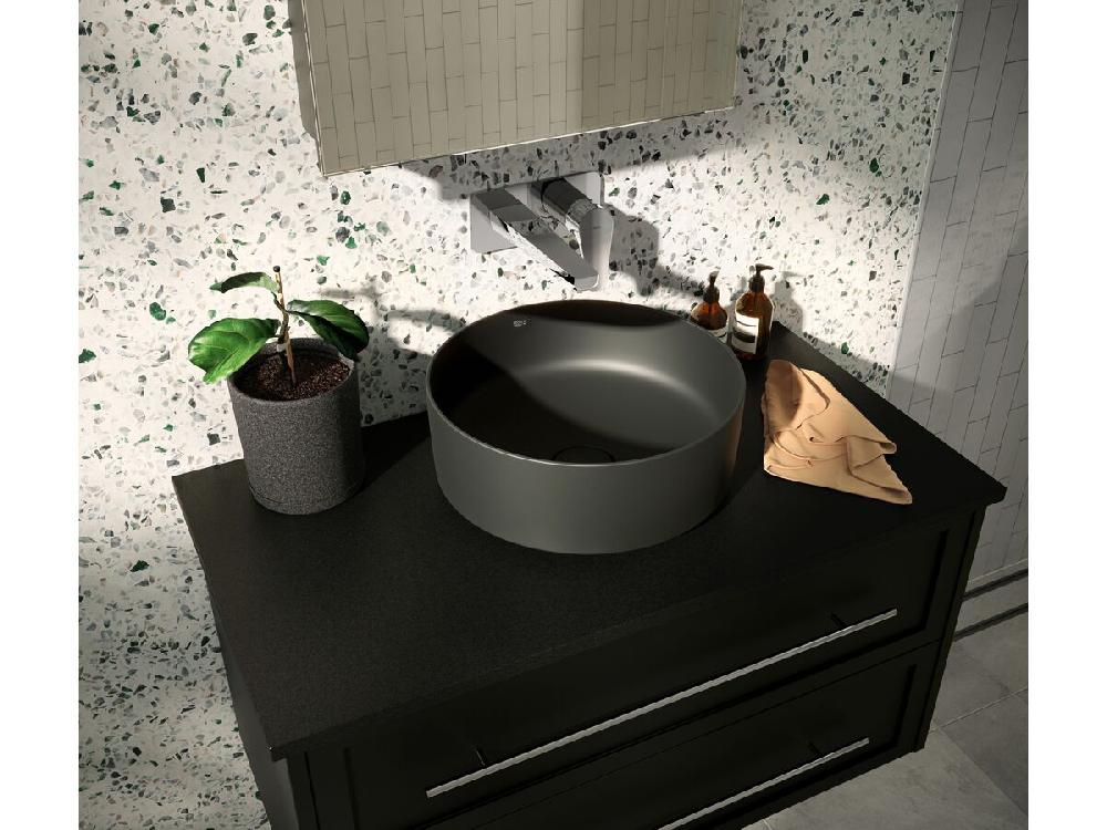 Reece Roca Inspira Round Above Counter Basin 370mm X 370mm Matte Black