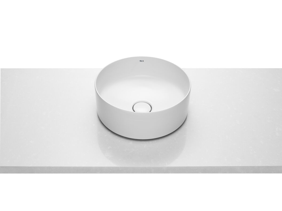 reece Roca Inspira Round Above Counter Basin 370mm x 370mm Gloss White