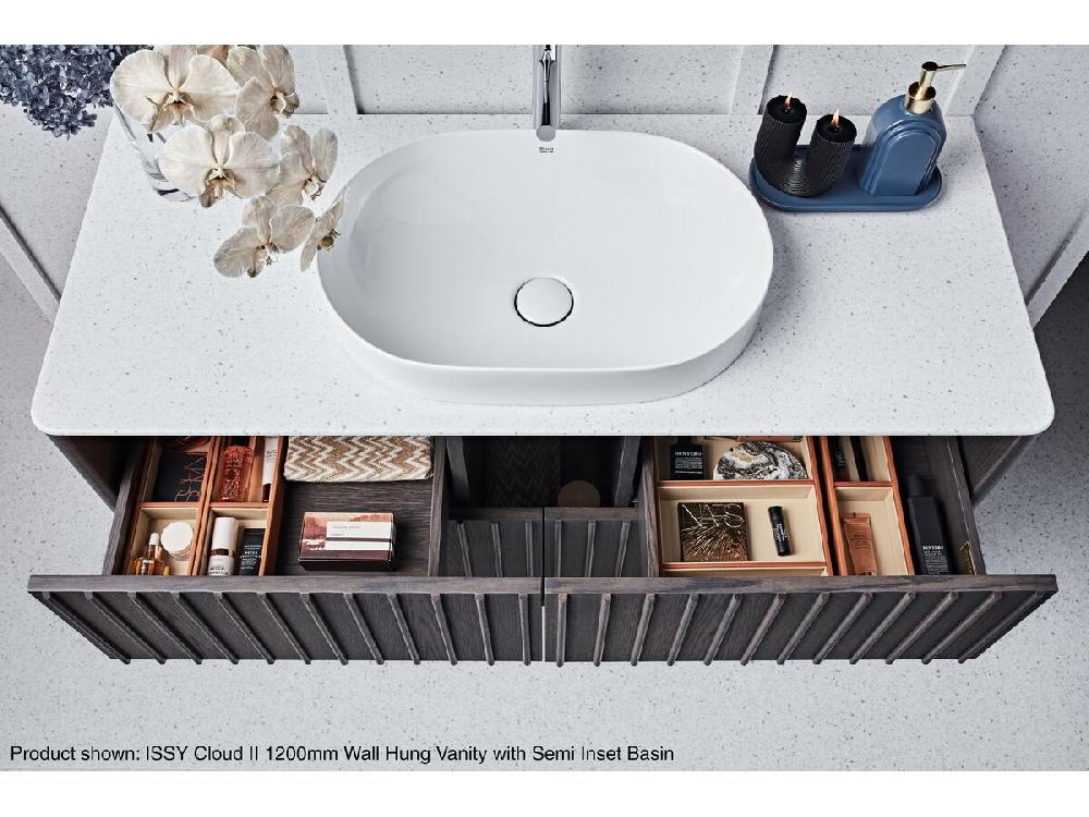 Reece Roca Inspira Round Oval Semi Inset Basin 550mm X 370mm Gloss White
