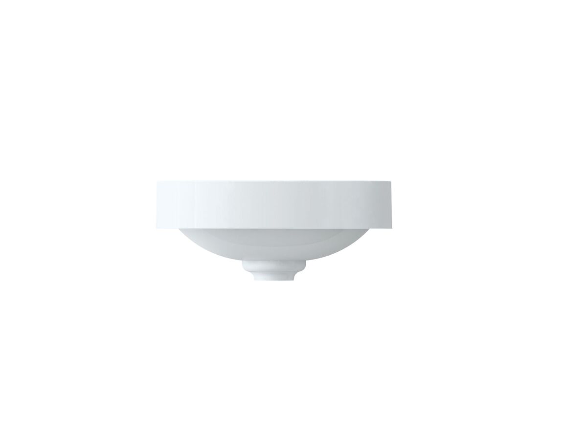 Reece Roca Inspira Round Semi Inset Basin 370mm X 370mm Gloss White
